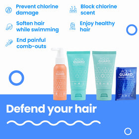 AQUA GUARD pre-swim packet closeup showing single-use dose and easy application