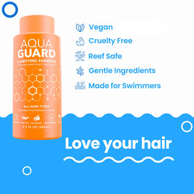 AQUA GUARD lathering in hand demonstrating effective chlorine removal