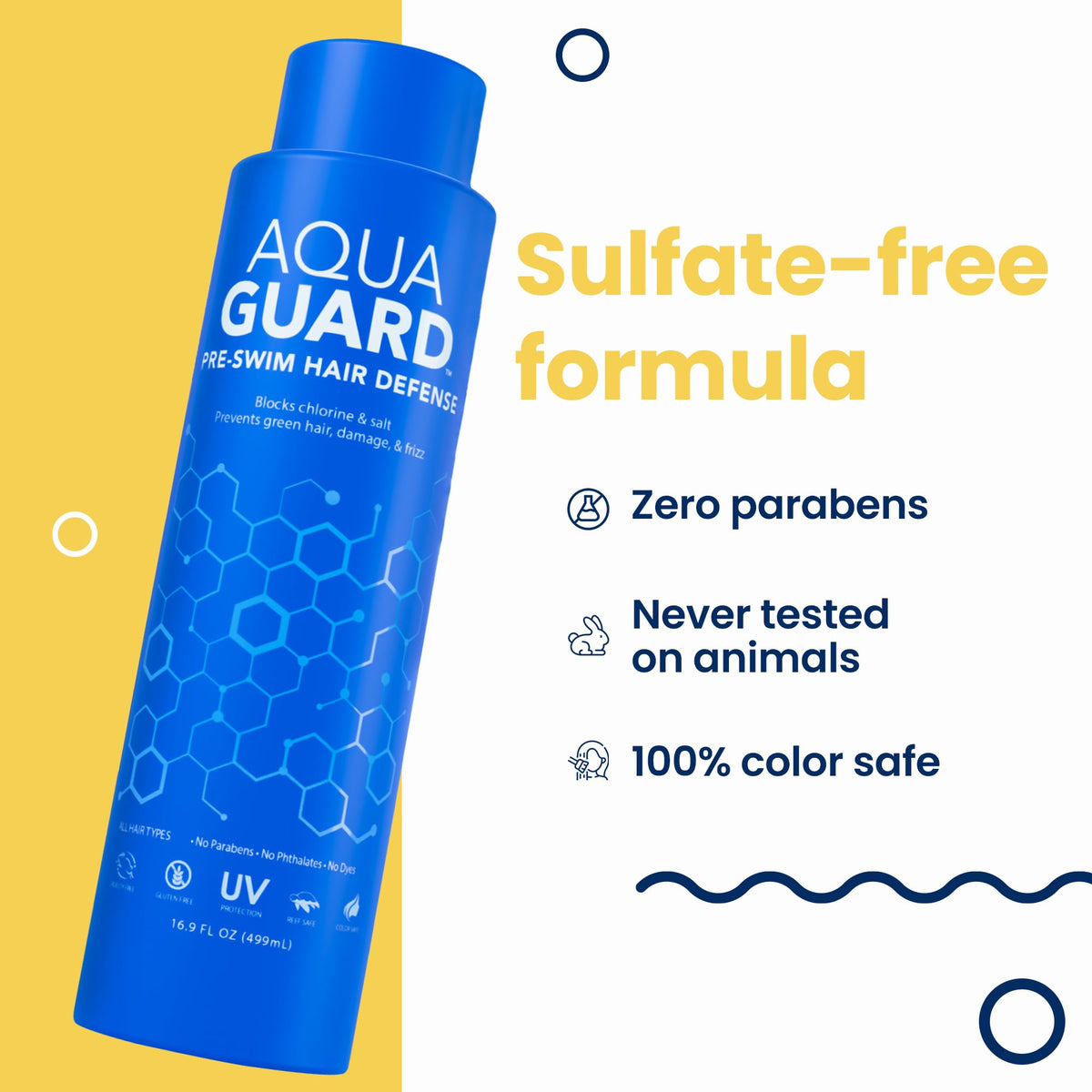 AQUA GUARD family-size in hand for scale and long-lasting use benefit