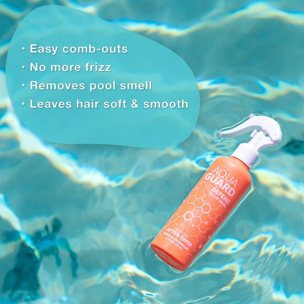 AQUA GUARD spray nozzle close-up demonstrating even mist application benefit