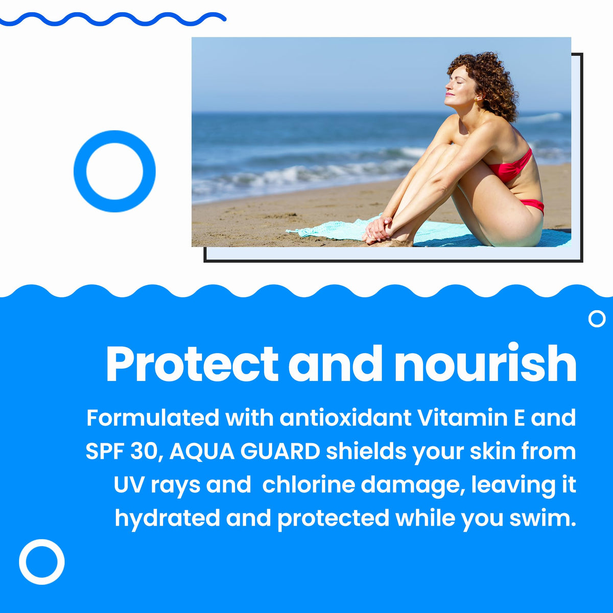 AQUA GUARD texture on hand showing smooth oil formula and instant hydration