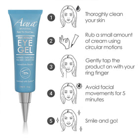 Aqua Mineral before and after under-eye showing reduced puffiness
