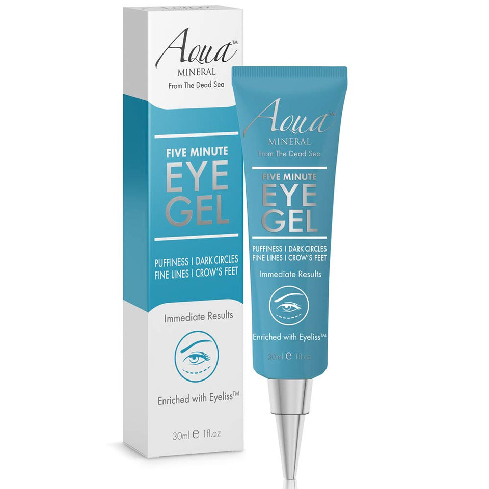 Aqua Mineral front packaging showing product benefits and instant depuffing
