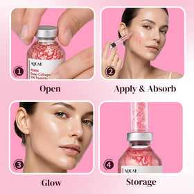 Aquae serum on vanity with skincare routine benefit focus