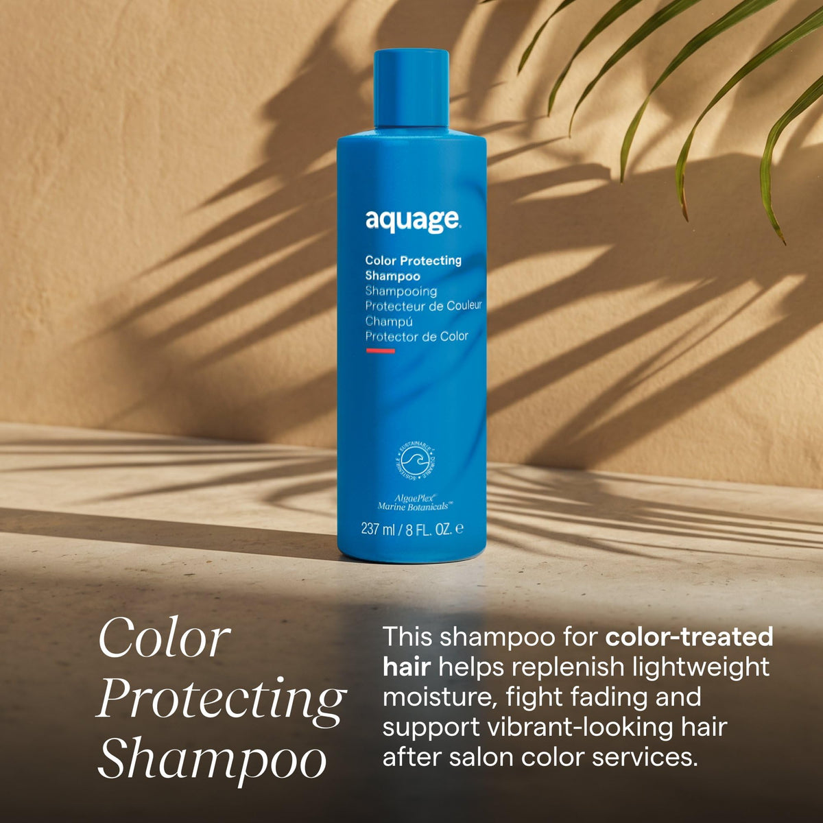 Aquage back label close-up with ingredients and usage directions visible