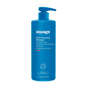 Aquage front packaging showing large 33.8 fl oz bottle and clear branding