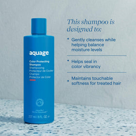 Aquage shampoo lather close-up showing fine foam for gentle cleansing