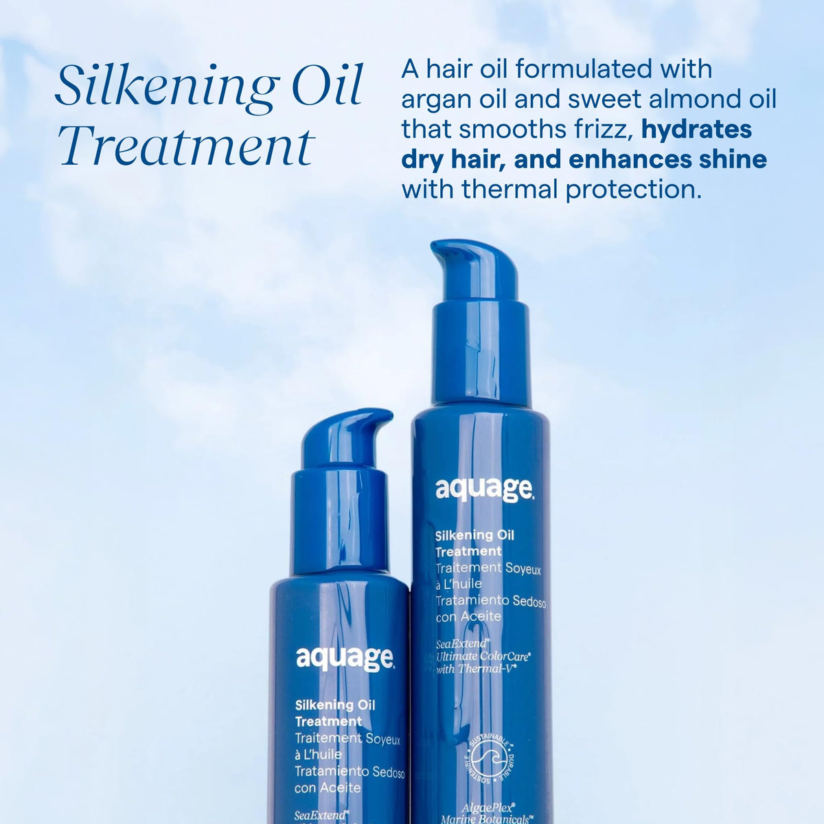 Aquage SeaExtend pump detail demonstrating controlled dispensing for effortless use