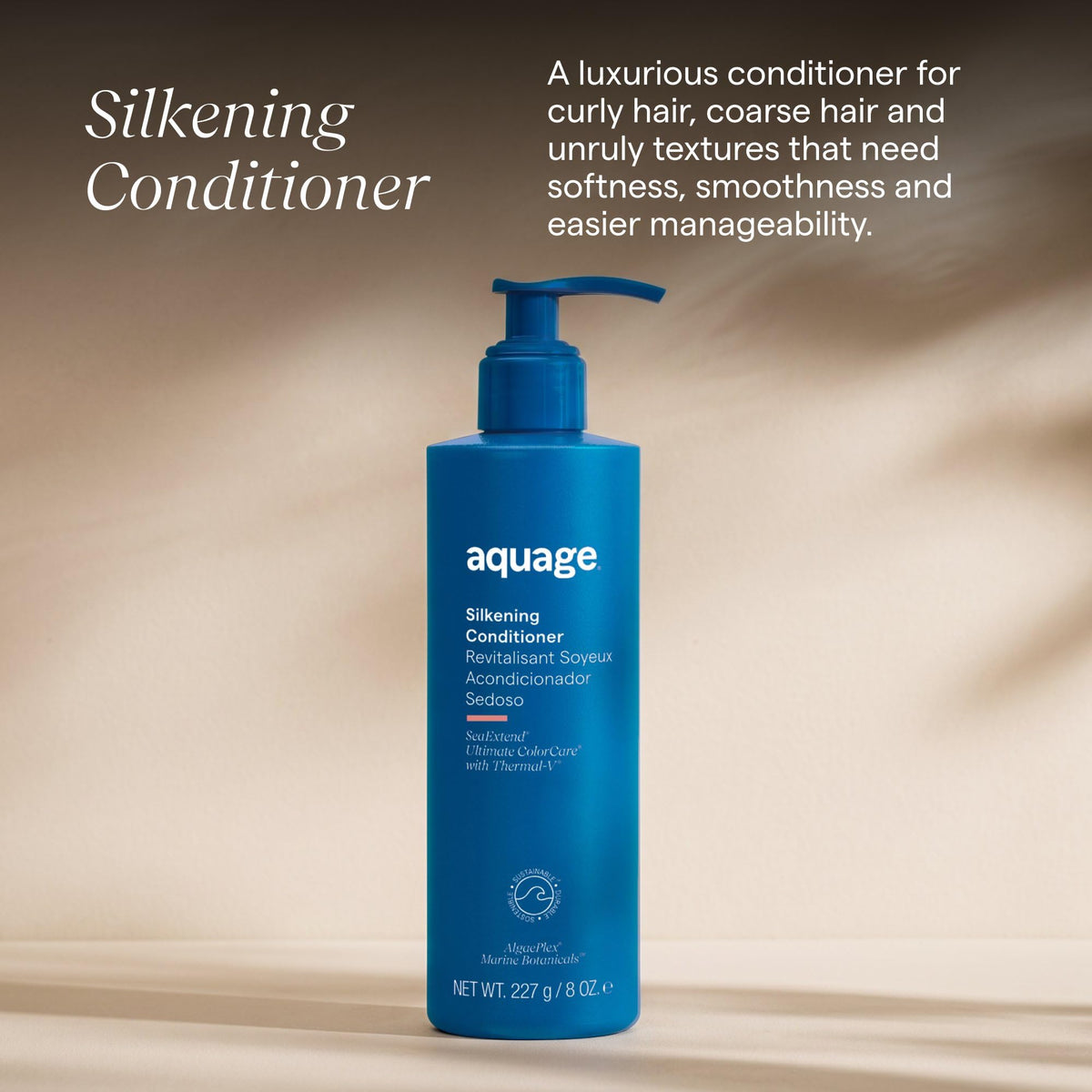 Aquage brand conditioner back label with ingredients for informed shoppers