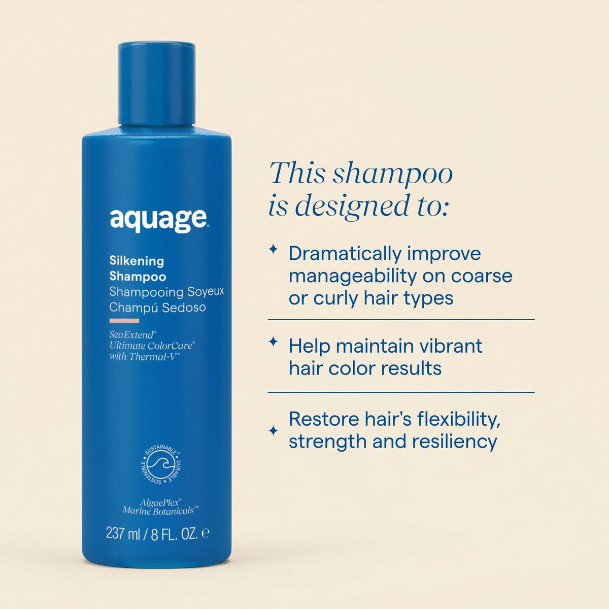 Aquage creamy lather demonstrating gentle cleansing benefit