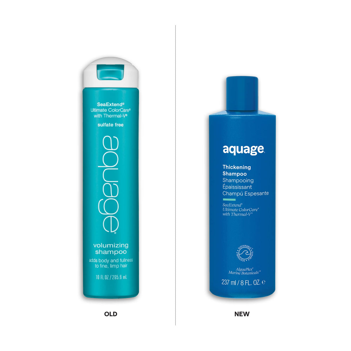 Aquage shampoo dispensing and lather on hand, demonstrating gentle foaming and cleansing