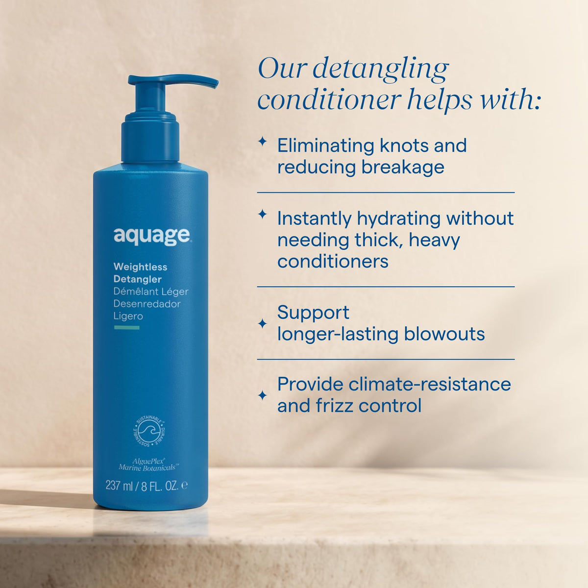 Aquage close-up of smoothed hair cuticle showing added shine