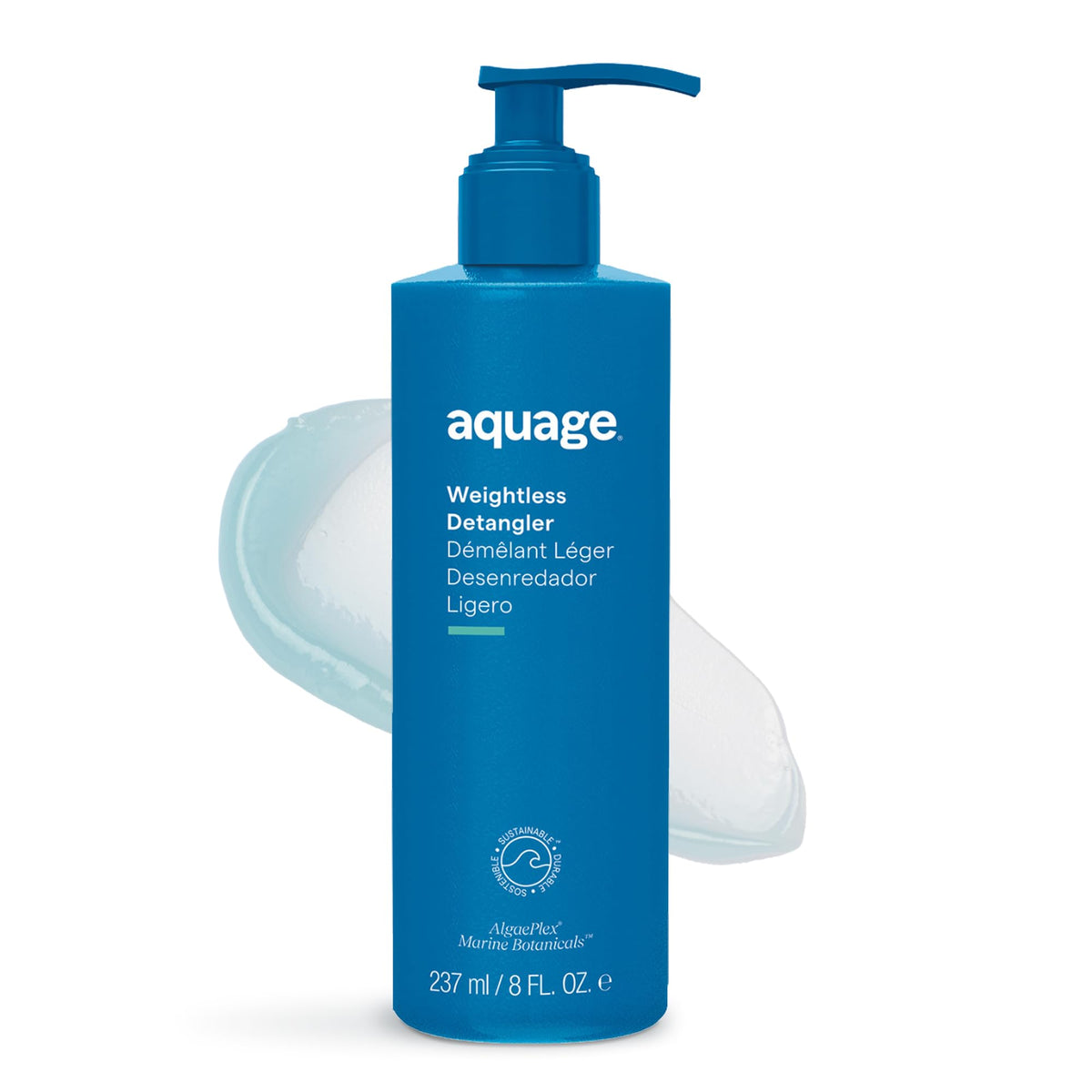 Aquage front packaging showing bottle and readable brand benefits