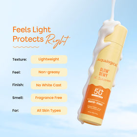 Aqualogica travel kit flatlay showing portable, daily-suncare convenience