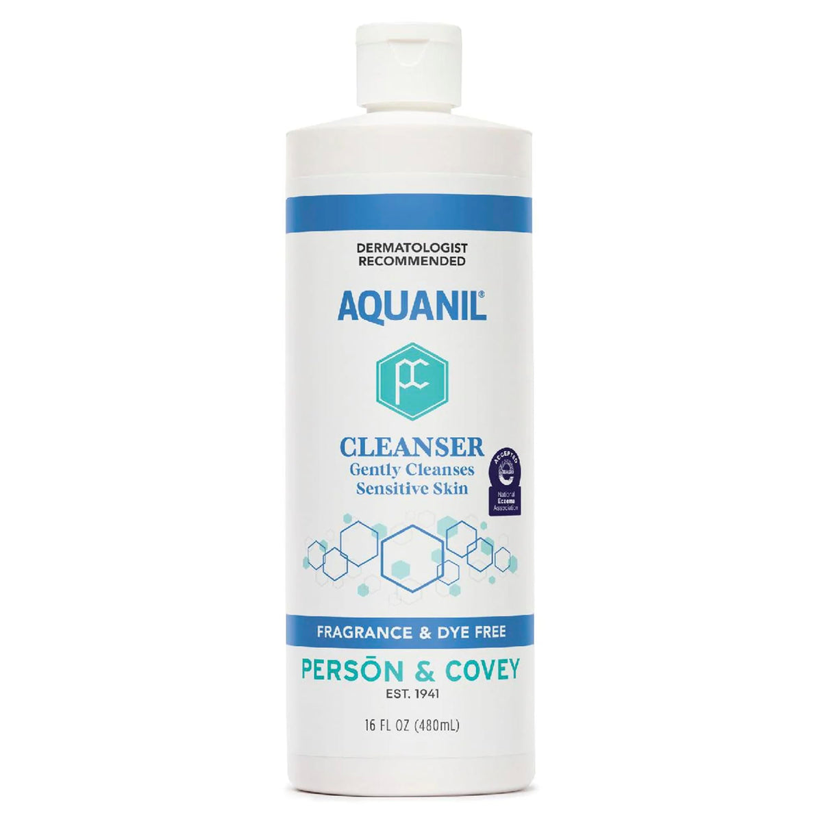 Aquanil 16 fl oz pump bottle front showing brand and easy dispensing benefit