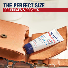 Aquaphor label ingredients closeup showing formula transparency and benefits