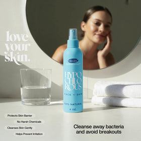 Aquia in travel kit illustrating portability and on-the-go hygiene benefit