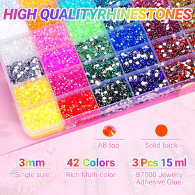 AraKulago scale comparison of 3mm gems beside a ruler to show true size