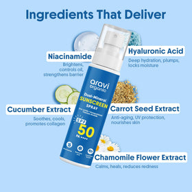 Aravi Organic being applied to arm demonstrating quick, even coverage