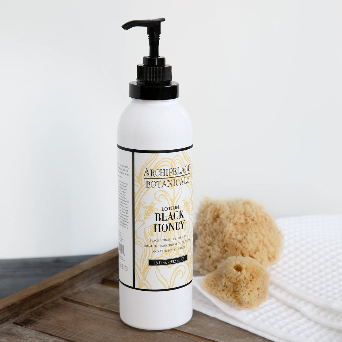Archipelago Botanicals lotion texture close-up demonstrating smooth absorption