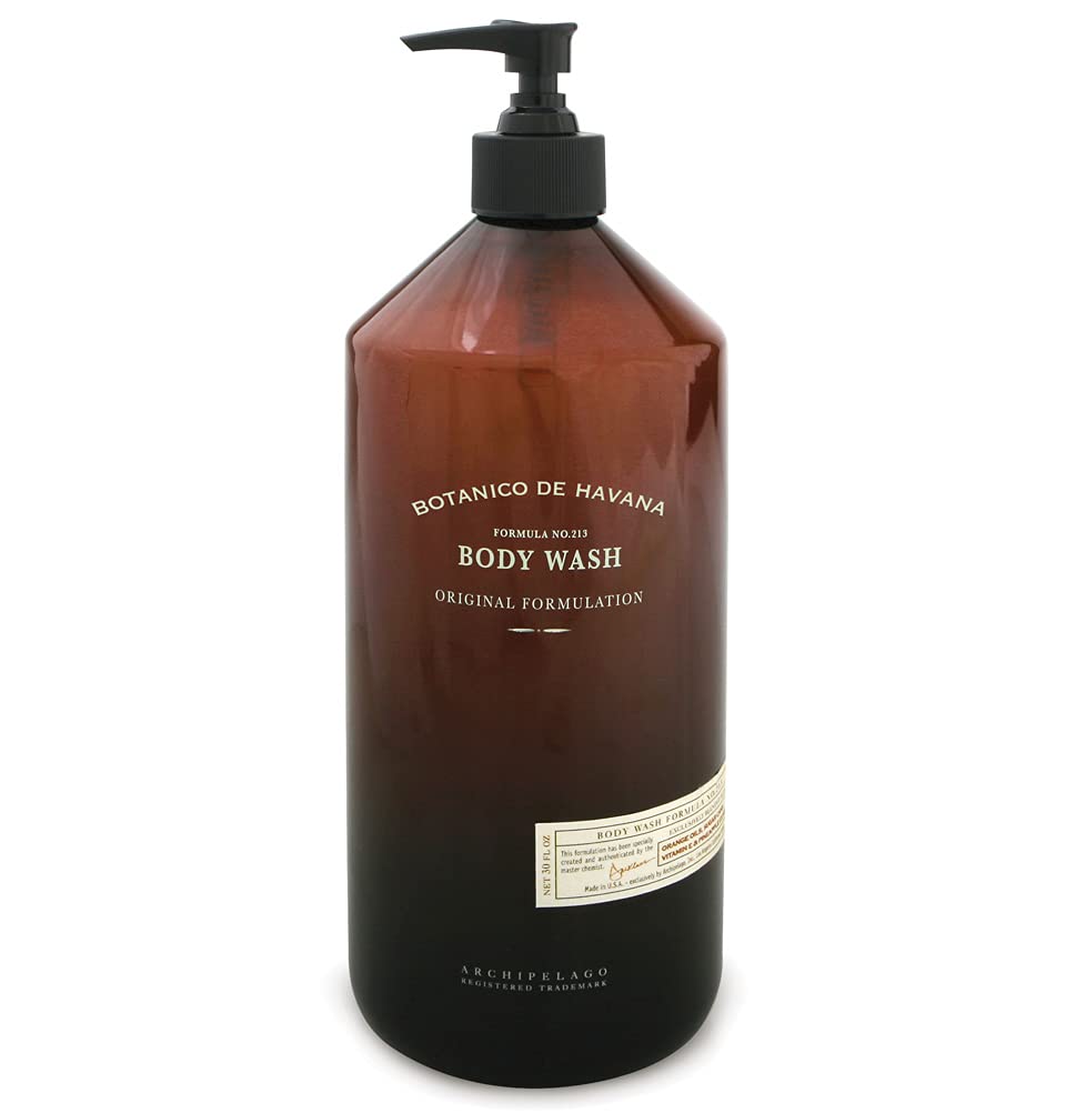 Archipelago Botanicals front bottle view showing label and clean design benefit