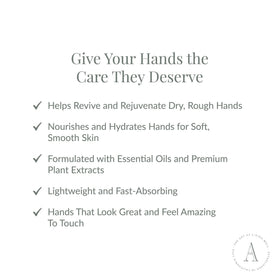 Archipelago Botanicals poured texture of crème on hand, highlights smooth non-greasy finish