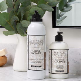 Archipelago Botanicals label close-up highlighting scent notes and paraben-free benefit