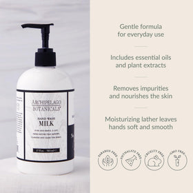Archipelago Botanicals creamy lather closeup demonstrating soft foam and conditioning