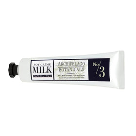 Archipelago Botanicals open tube dispensing cream showing easy pump and use