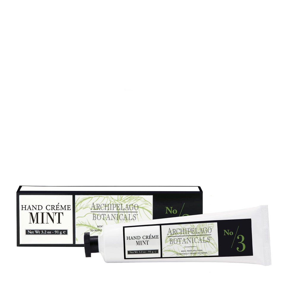 Archipelago Botanicals front packaging showing the 3.2 oz tube and refreshing mint benefit