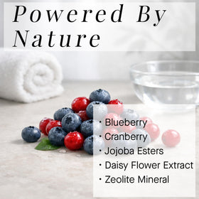 ARCONA blueberries and cranberries next to product showing natural antioxidant benefit