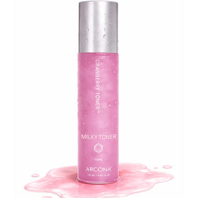ARCONA cranberry toner front bottle showing elegant packaging and hydration benefit