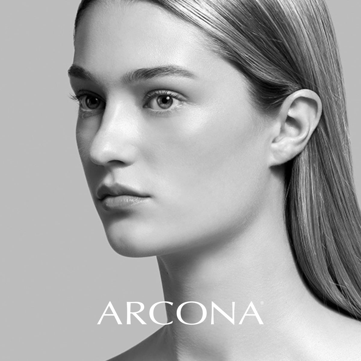 ARCONA before and after close-up of under-eye texture showing smoother, brighter appearance