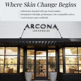 ARCONA jar and cap detail emphasizing premium finish and easy access to product