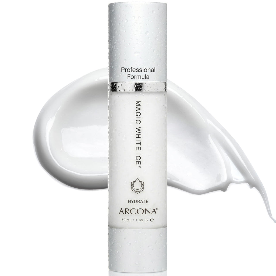 ARCONA front pump bottle with lightweight gel visible for quick application benefit