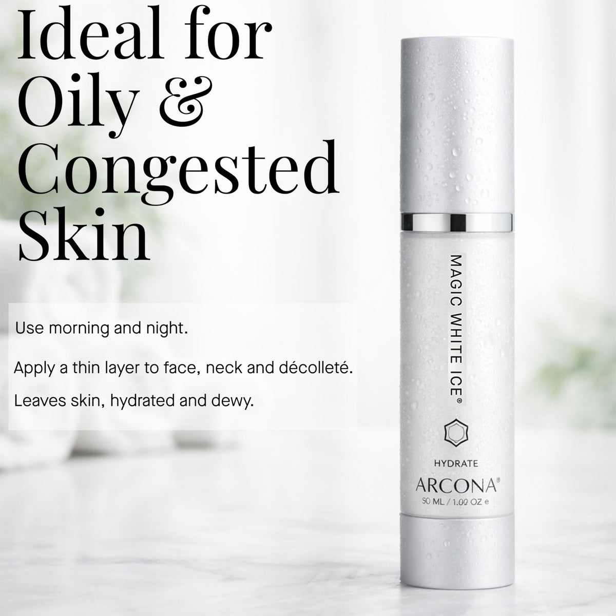ARCONA ingredient label highlighting cranberry and hyaluronic benefits