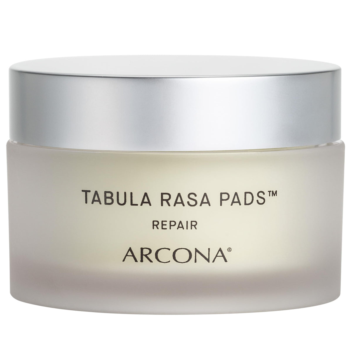ARCONA front tin showing Tabula Rasa Pads and packaging benefit quick use