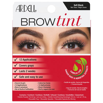 Ardell front packaging showing complete brow tint kit benefit convenience