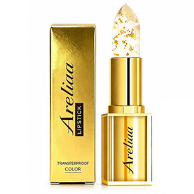 Areliaa lipstick front view showing sleek tube and easy application benefit