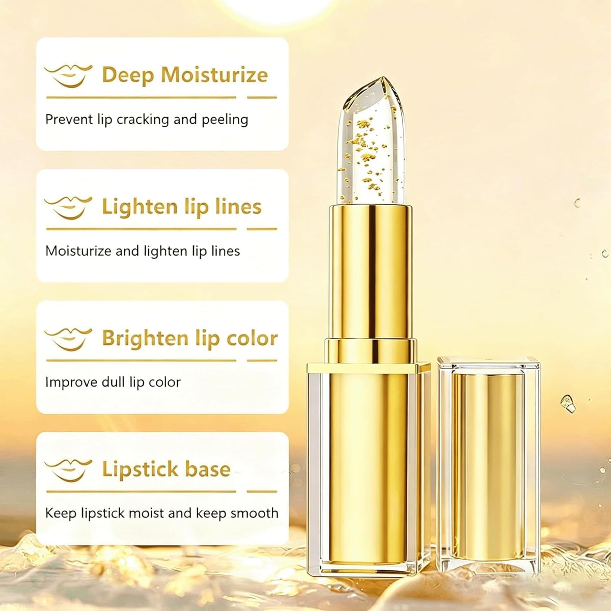 Areliaa Lipstick open tube revealing creamy balm texture for smooth application