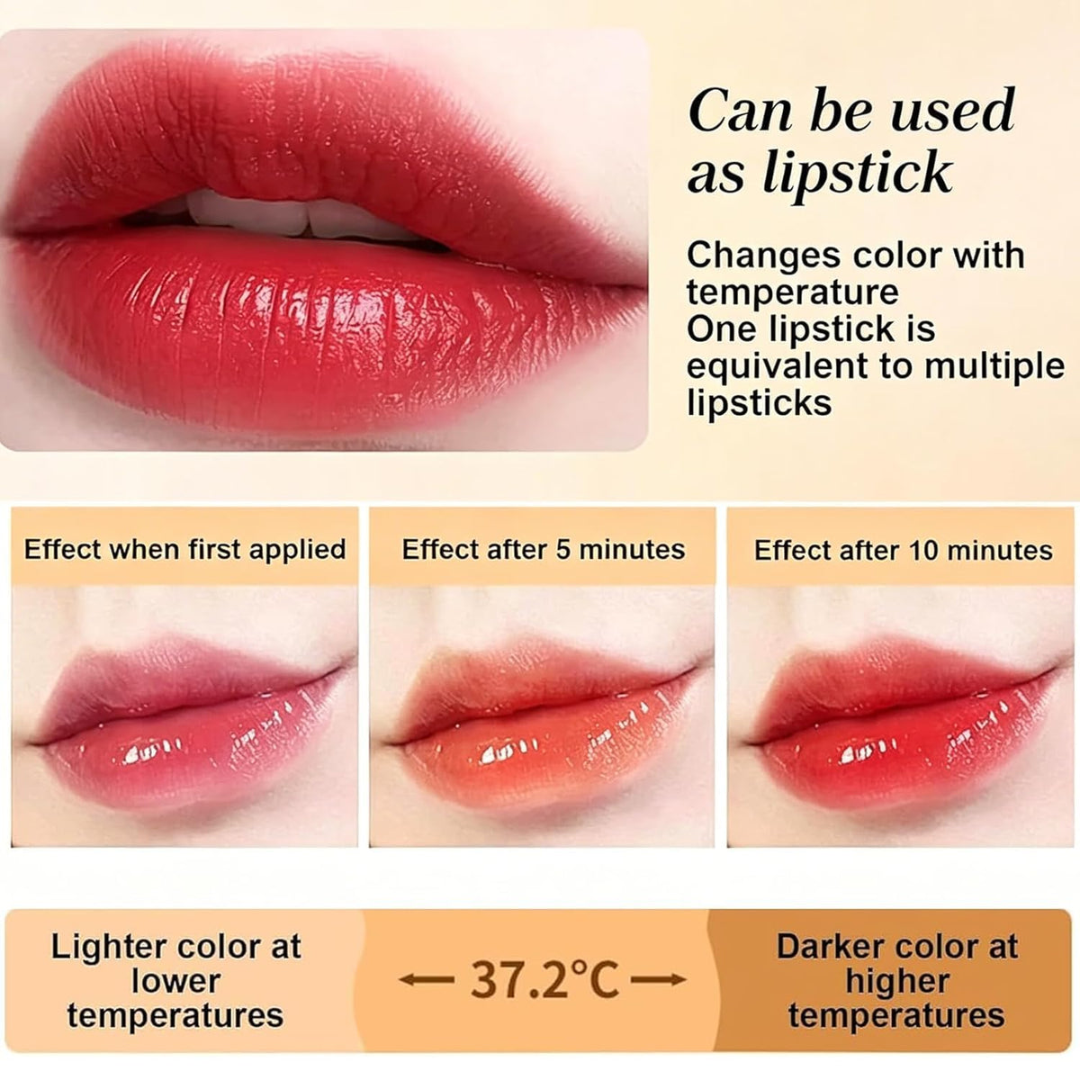 Areliaa Lipstick swatch on hand demonstrating personalized color development and hydration