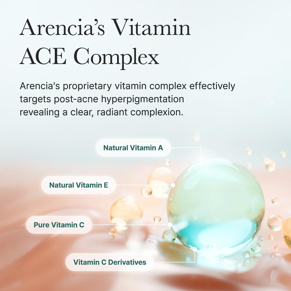 ARENCIA application on skin demonstrating smooth absorption and moisturized look