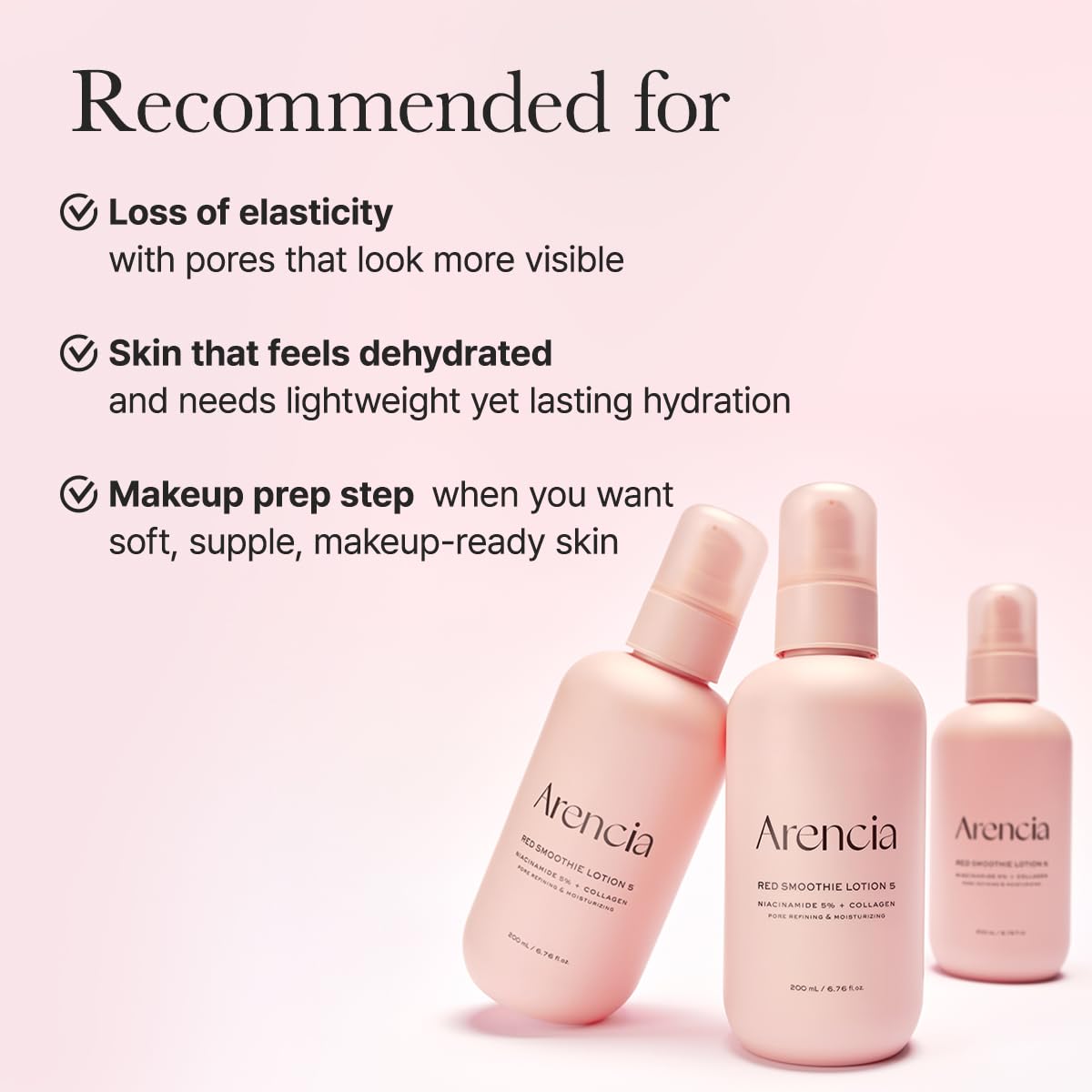 ARENCIA back label close-up listing key ingredients and directions