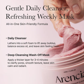 ARENCIA lifestyle bathroom shelf with product for a calm, ritual-ready skincare routine