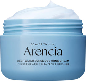 ARENCIA jar front view showing blue packaging and clear labeling for shelf appeal