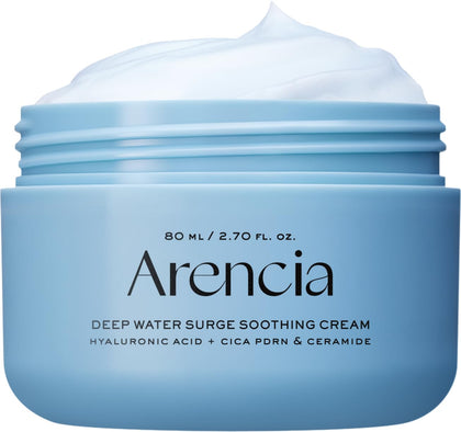 ARENCIA jar front view showing blue packaging and clear labeling for shelf appeal