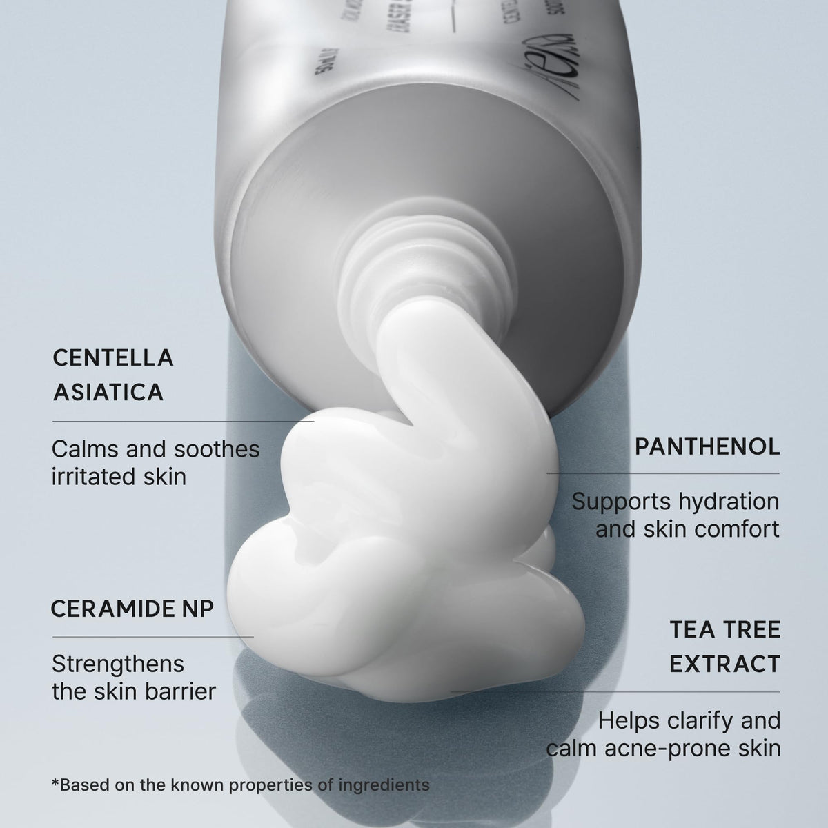 ARENCIA cream being smoothed on hand showing instant hydration benefit