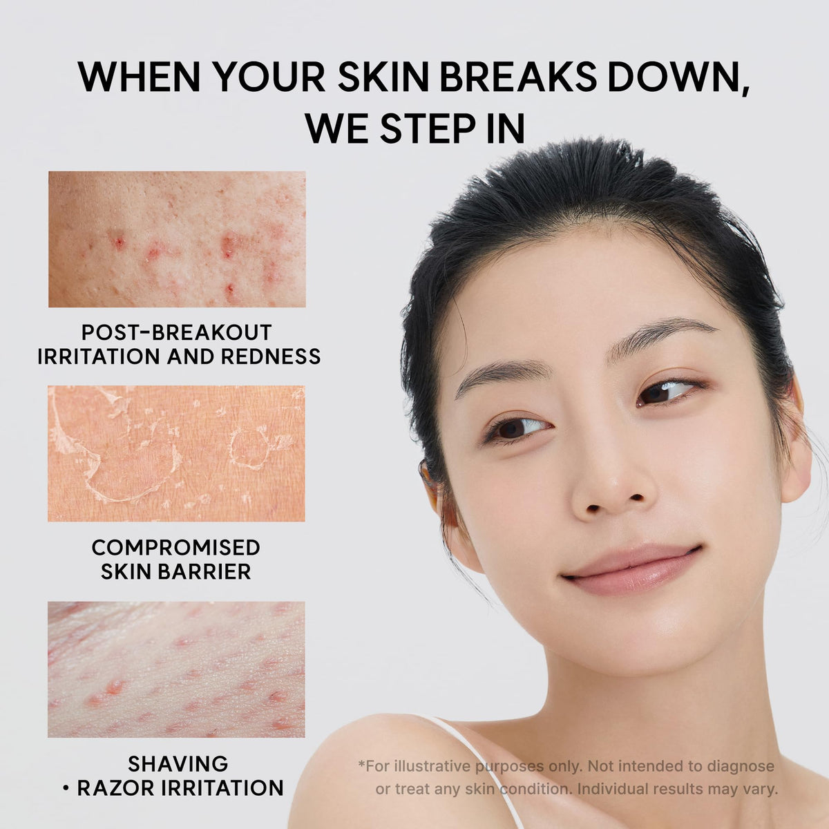 ARENCIA applied to face in morning routine showing layering under makeup benefit