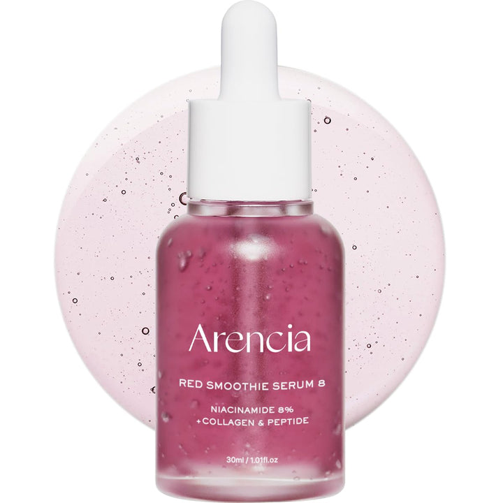 ARENCIA front bottle view showing sleek serum packaging and brand clarity