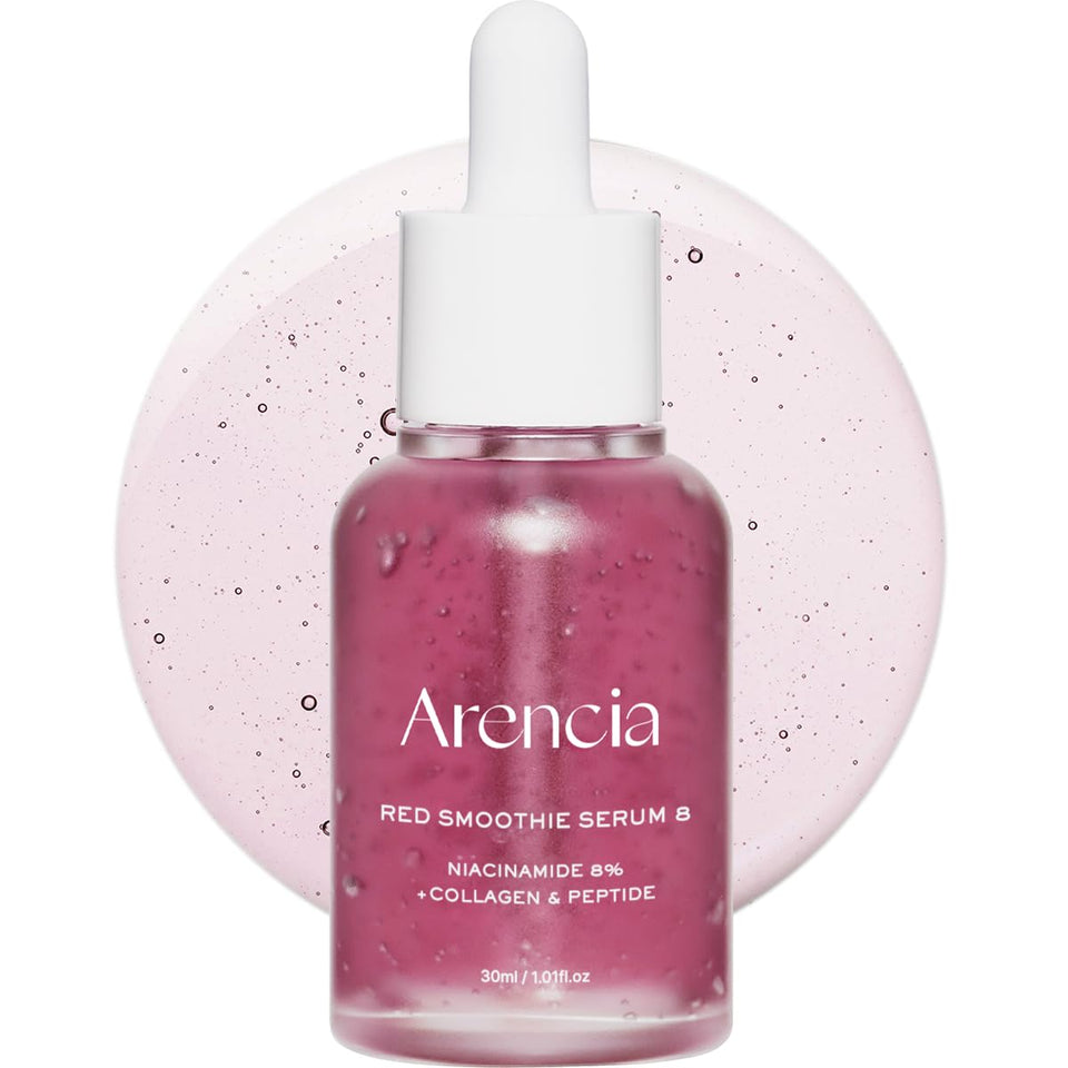 ARENCIA front bottle view showing sleek serum packaging and brand clarity